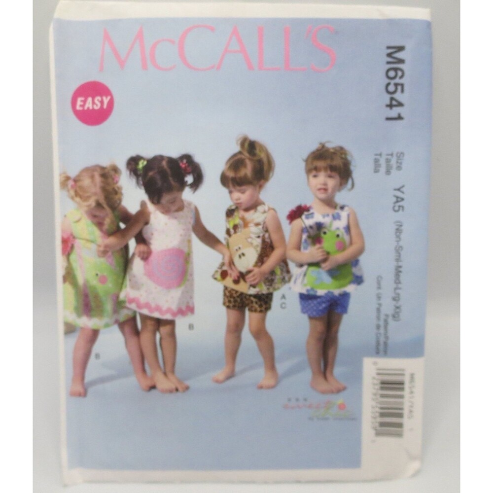 McCall's M6541 Infants' Dresses Shorts Appliques YA5 (NB-XL) Easy Modern